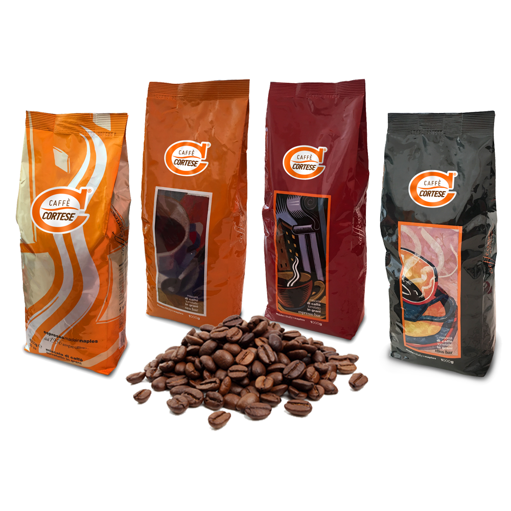 cortese-caff-grani-bar-kaffeebohnen-probierset-4-kg-4x1-kg image 1