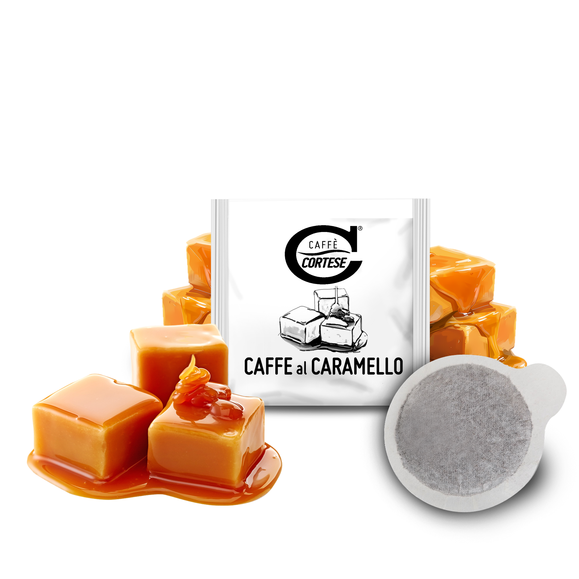 cortese-caff-ese-pads-karamell-kaffeepads-15-pads-aromatisiert image 1