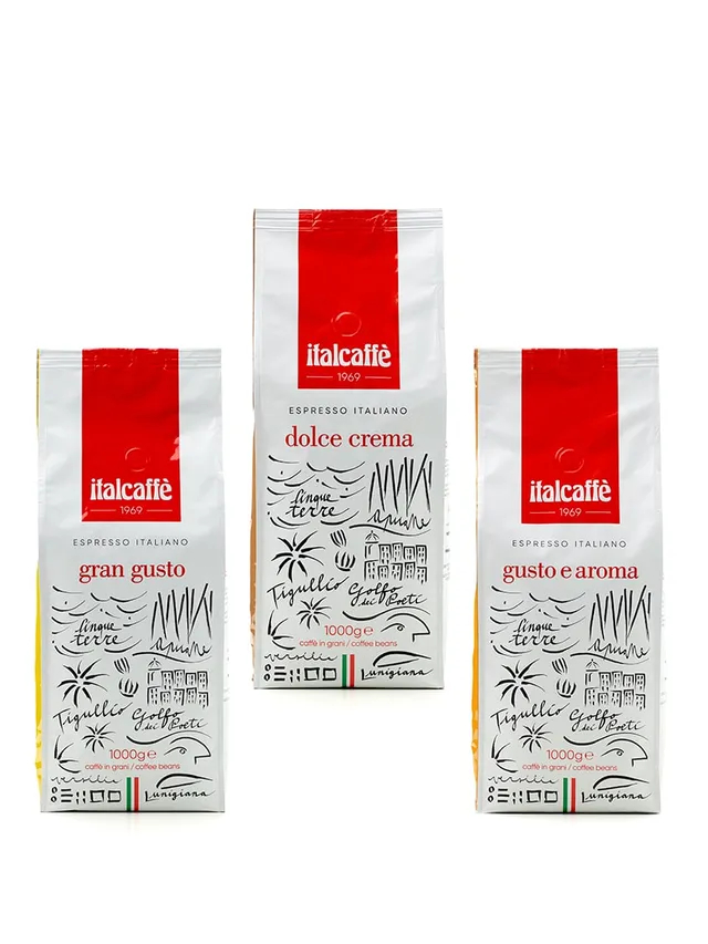 italcaff-linea-bar-tris-bar-espressobohnen-3x1kg-set-kr-ftig image 1