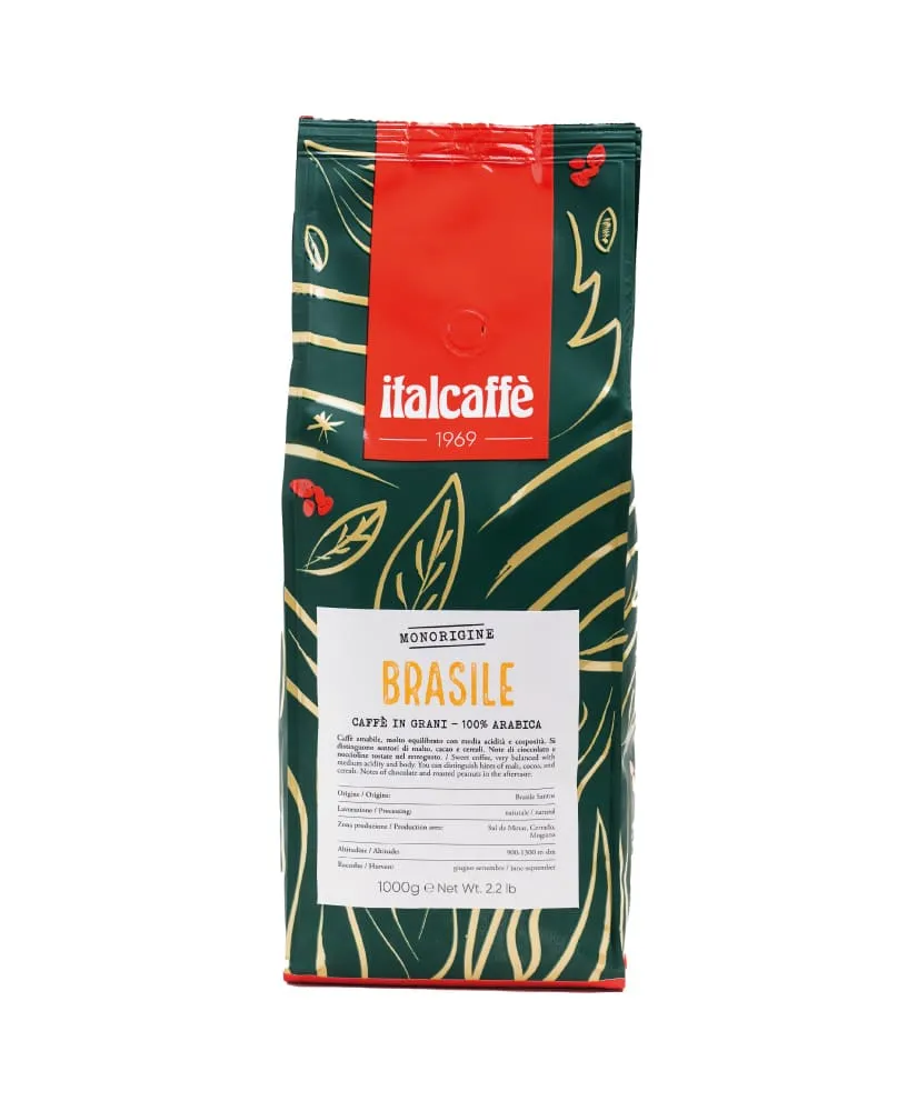 italcaff-monorigini-brasile-santos-kaffeebohnen-3x1kg-mild image 1