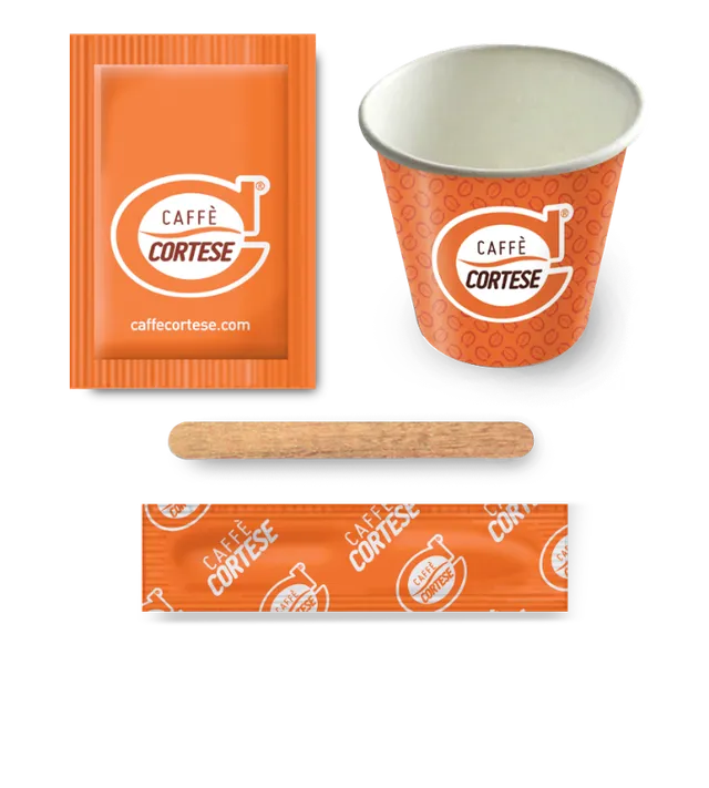 cortese-caff-papierbecher-set-150-teilig-mit-zucker image 1