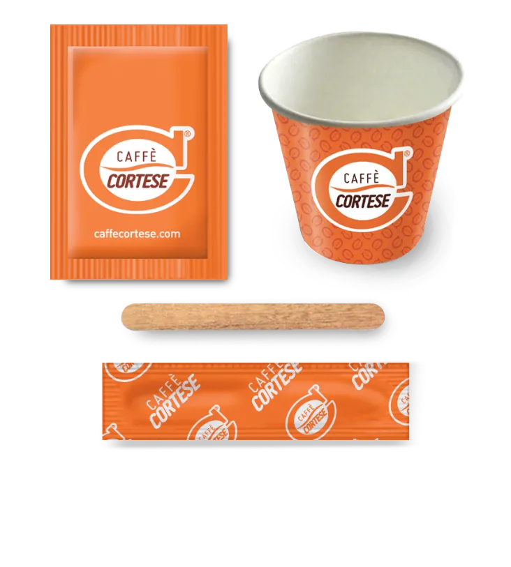 cortese-caff-papierbecher-set-150-teilig-mit-zucker image 1