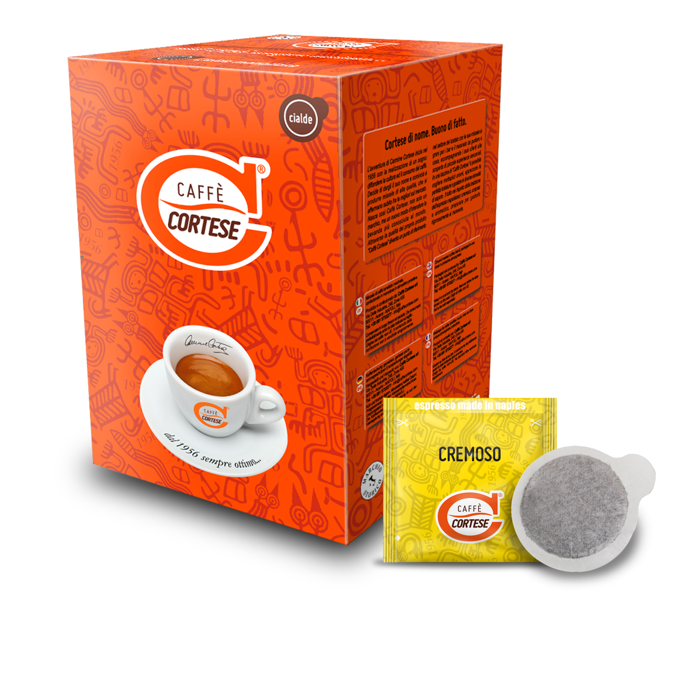 cortese-cialde-ese-44-cremoso-kaffeepads-50-stk-cremig image 2